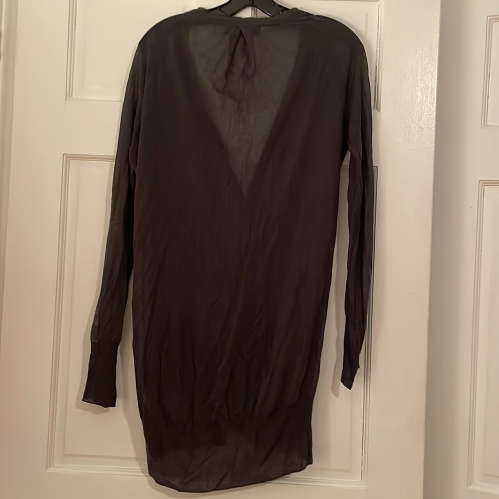 Rag & Bone Size S Long Snap Front Cardigan Slate … - image 4